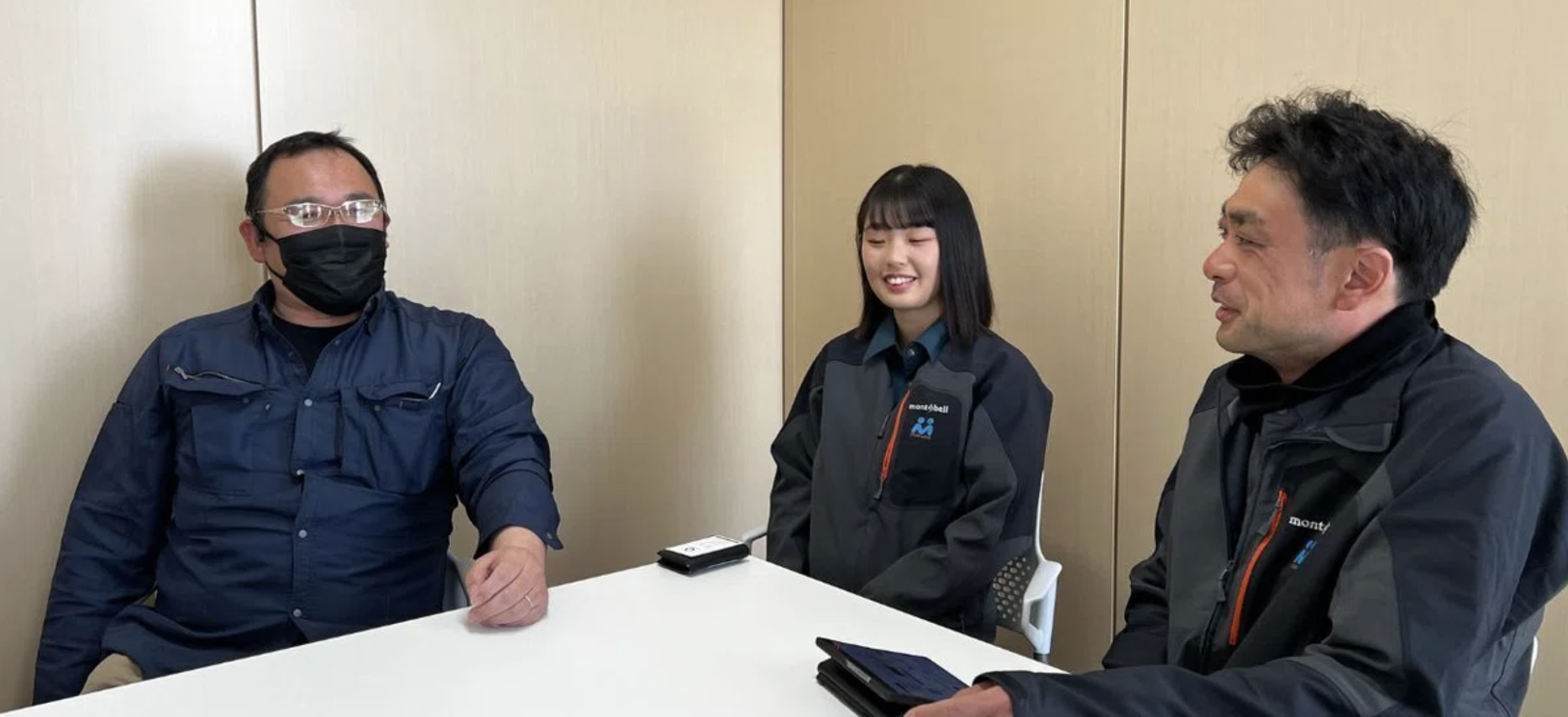 (お写真左より;土木部 工事課長:橋本様/現場担当:髙杉様 /土木部 工事次長:丸田様)
